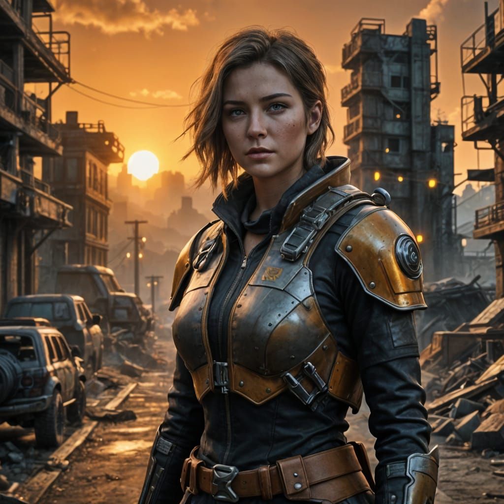 Post Apocalyptic Raider in Sunset Glory