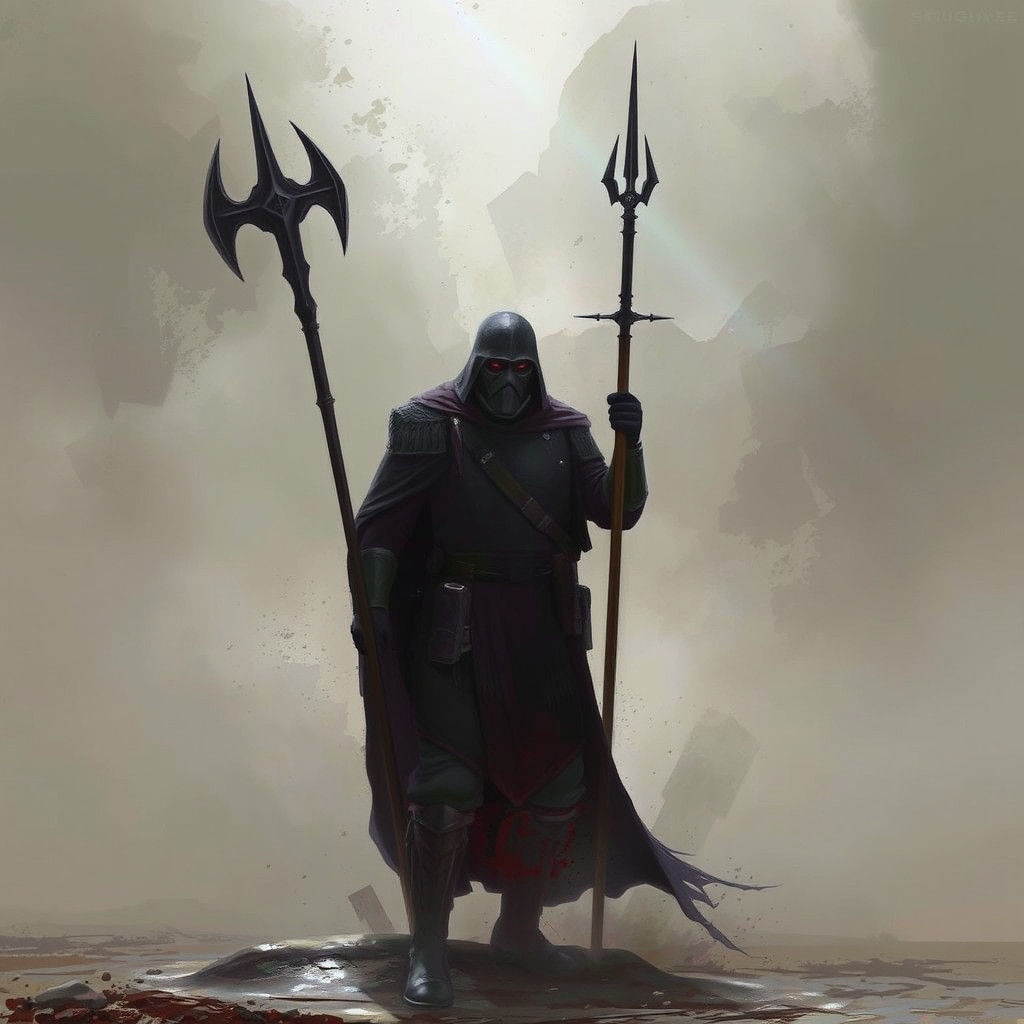 Sinister General Portrait in Dark Fantasy Style