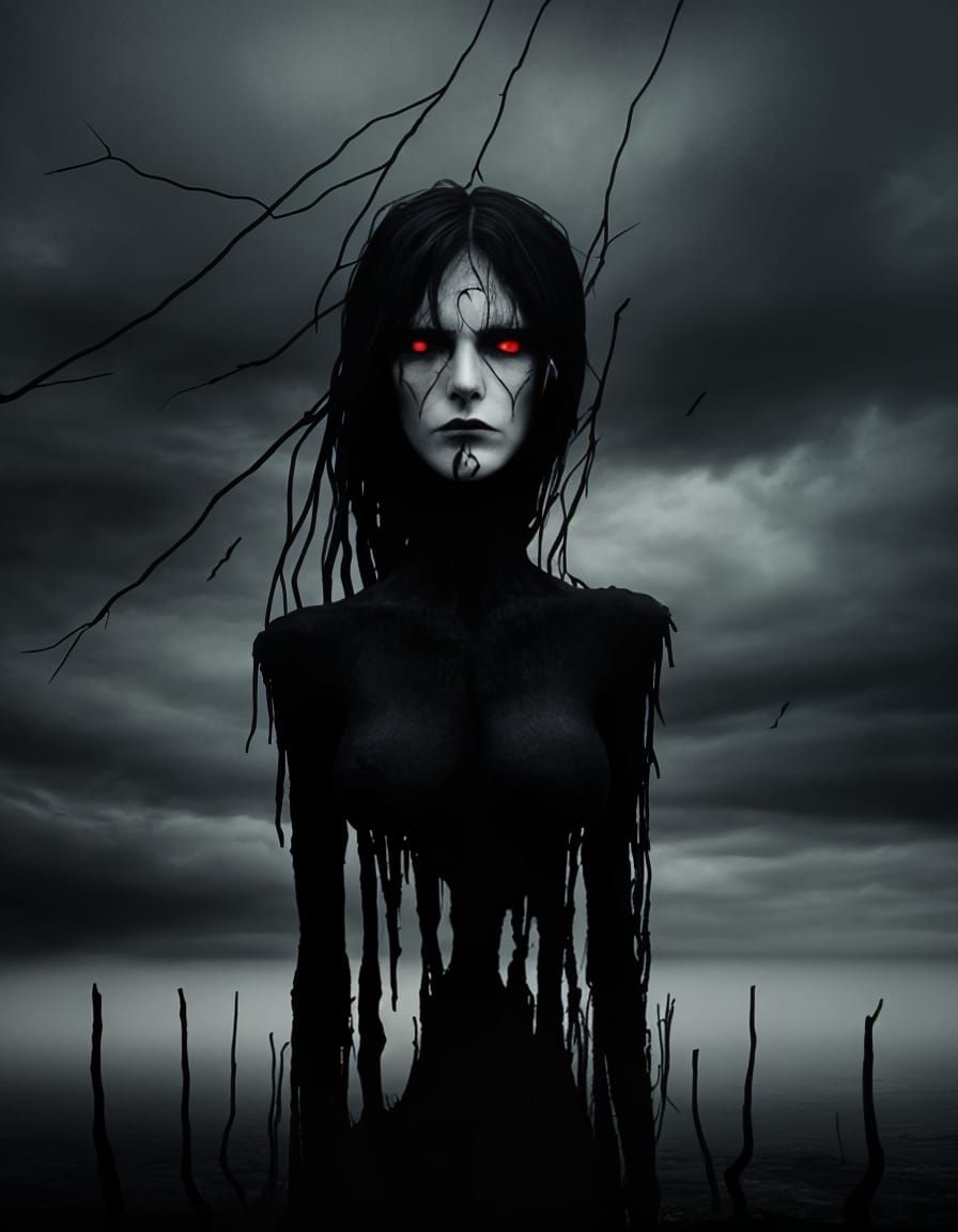 Abstract Surreal Image of Grief, Anger, and Solitude