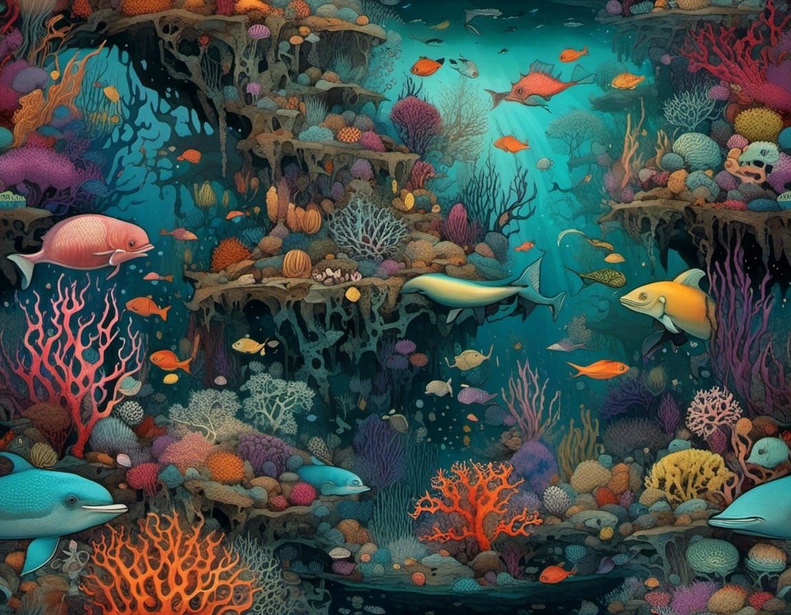 Exotic Underwater World in Vibrant Colors