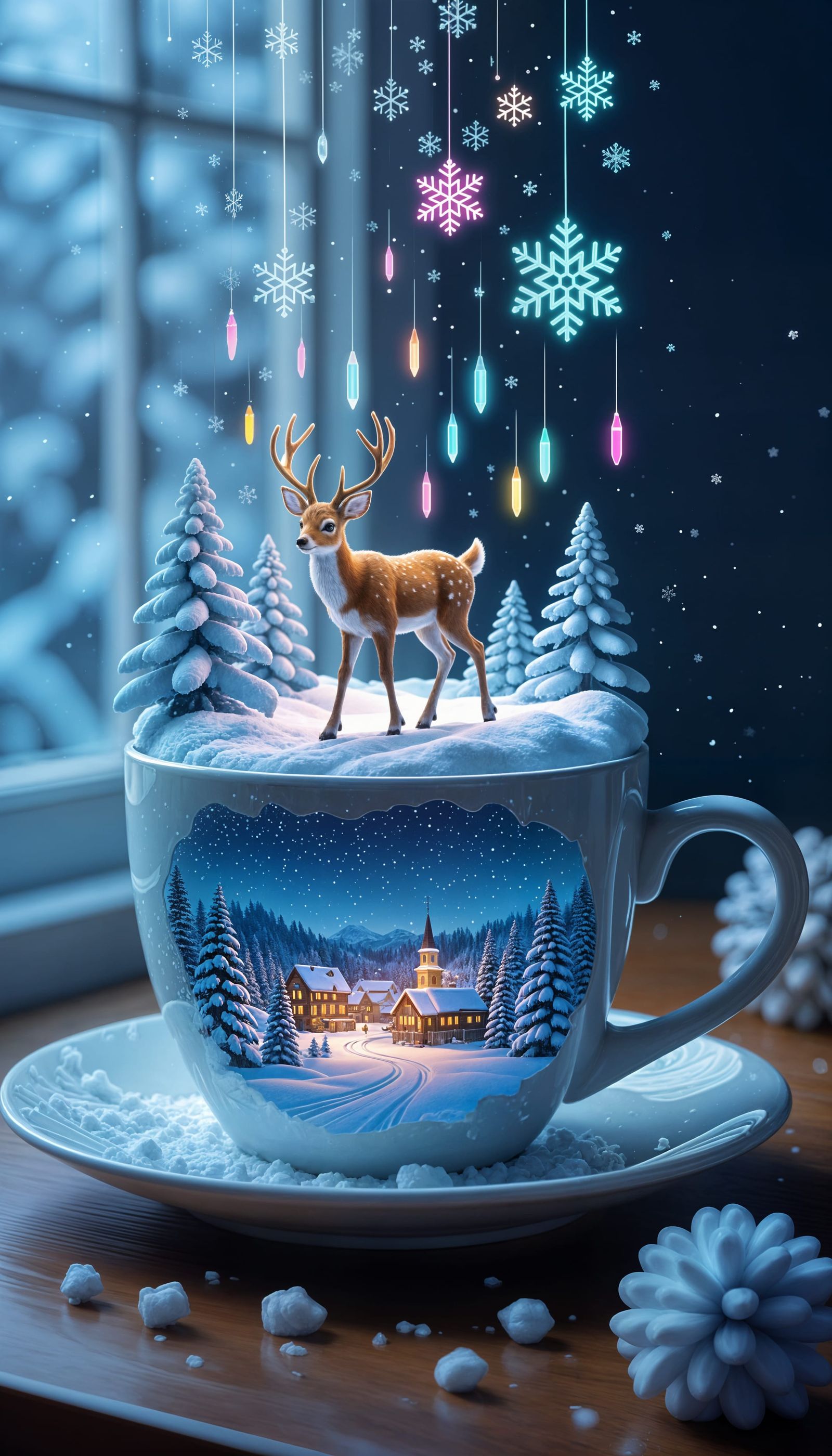 Isometric Winter Microcosm on a Mug