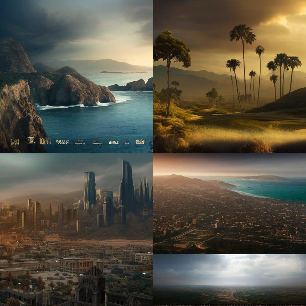 Epic California Digital Matte Painting