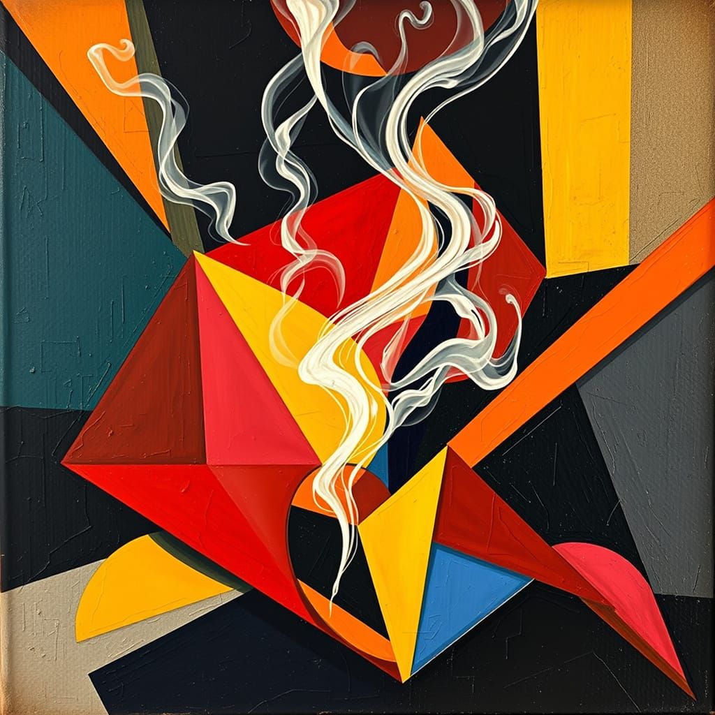 Abstract Cubist Moxibustion Session