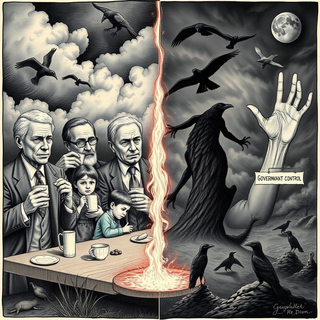 Hypocrisy in the Shadows: A Satirical Split Reality