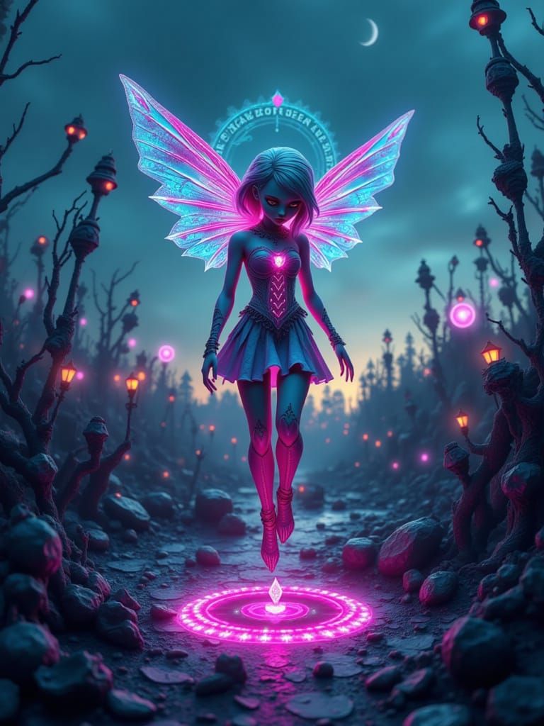 Ethereal Light Doll in Abandoned Park