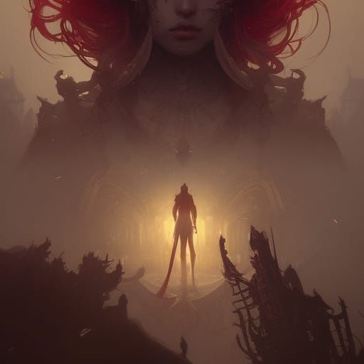 Dark Fantasy Masterpiece with Dynamic Lighting