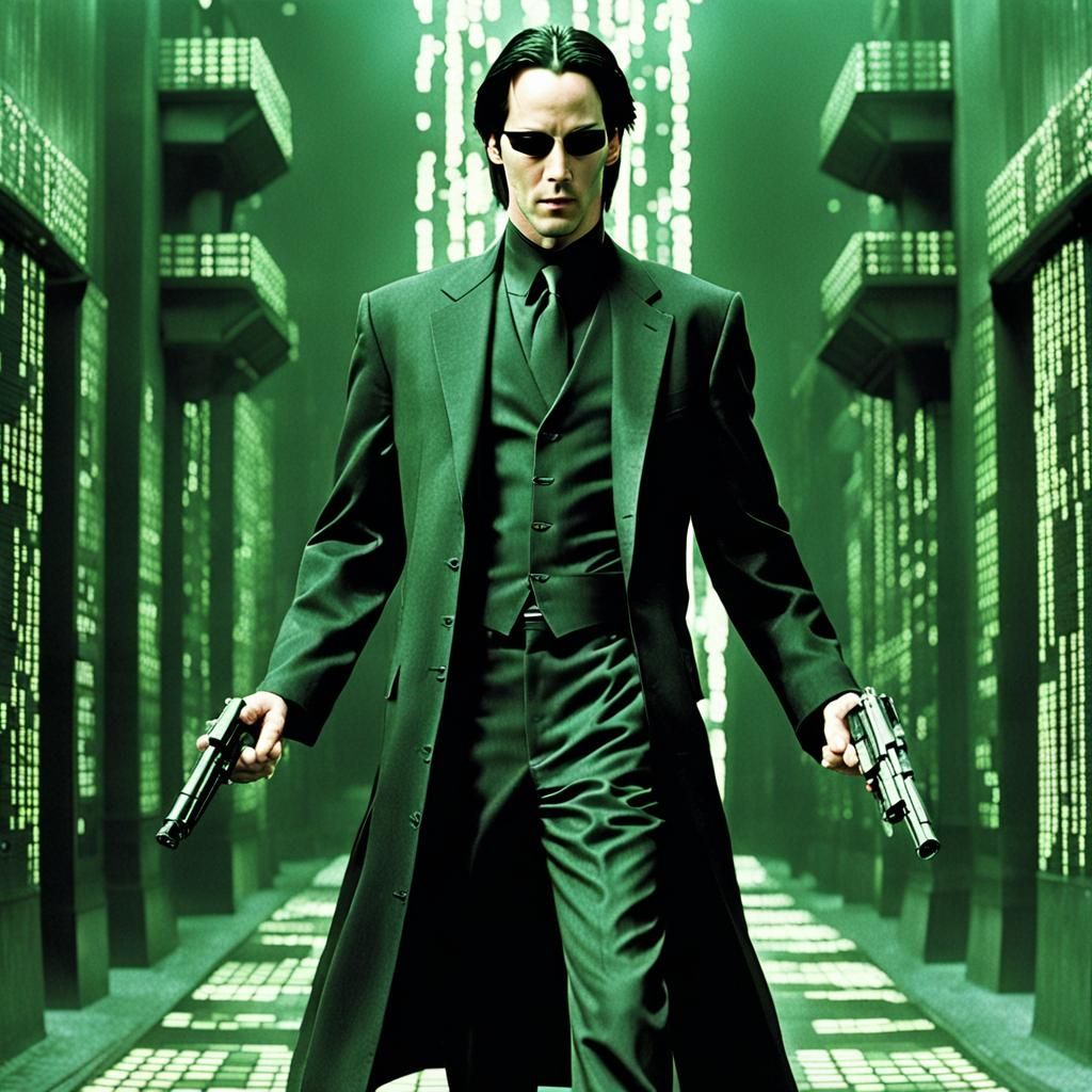 Neo from The Matrix: Digital Illustration