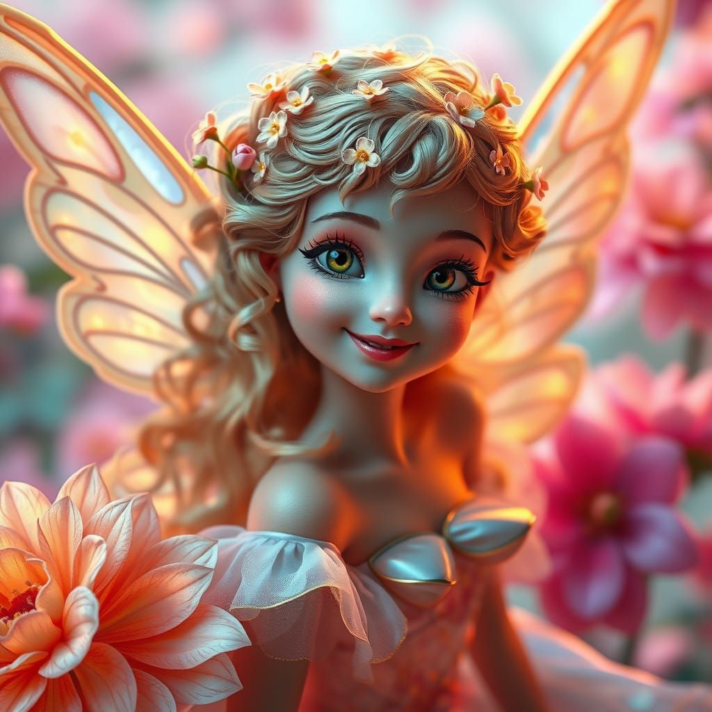 Enchanting Whimsical Fairy in Vibrant Fantasyland