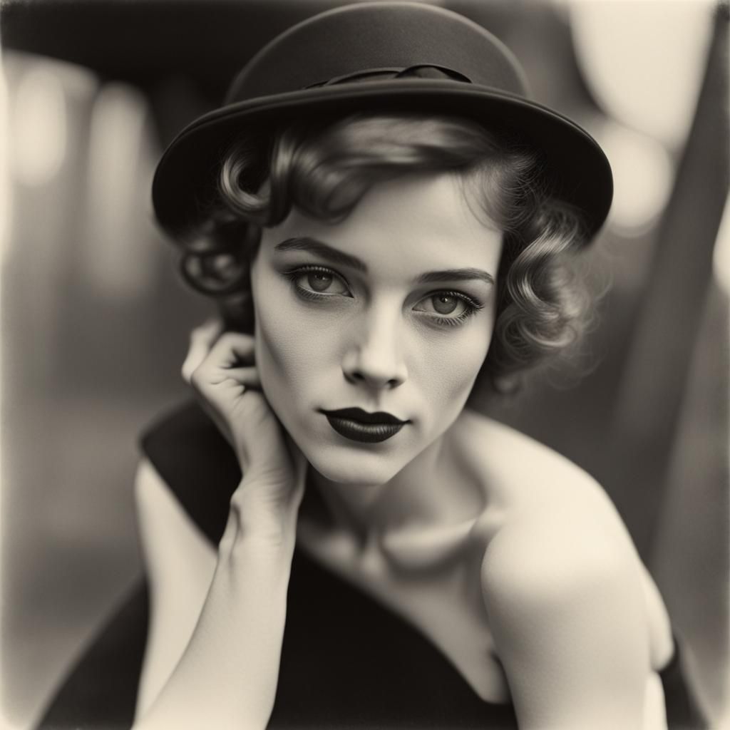 malcolm liepke, portrait young girl, henri de toulouse - lautrec, teasing smile, back camera, louis icart, ilford delta ...