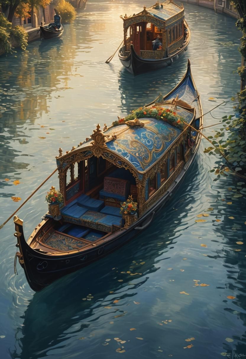 Majestic Gondola Narrowboat Hybrid on Serene River