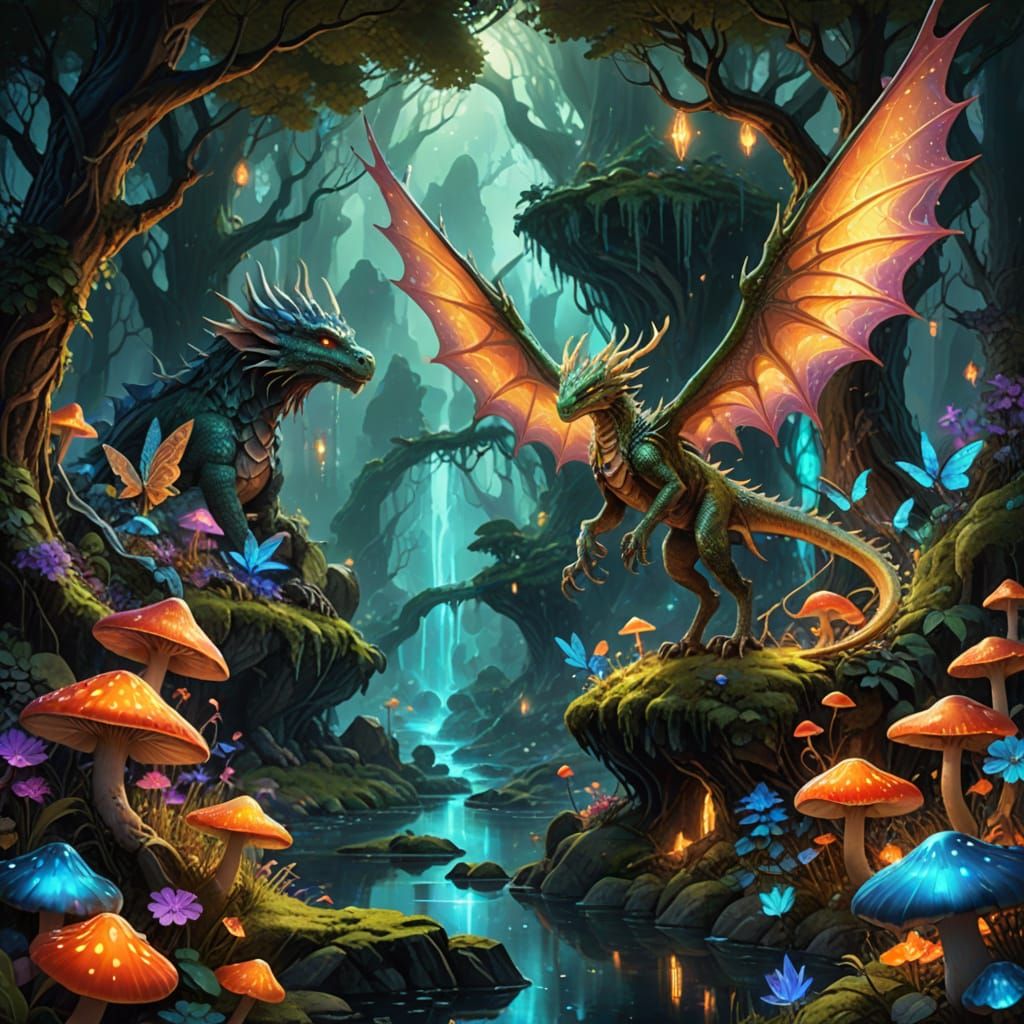 Enchanted Forest: Elves, Sprites, and Dragons in Digital Art