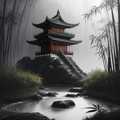 Elegant Scholars in a Bamboo Grove: A Traditional Chinese Ma...