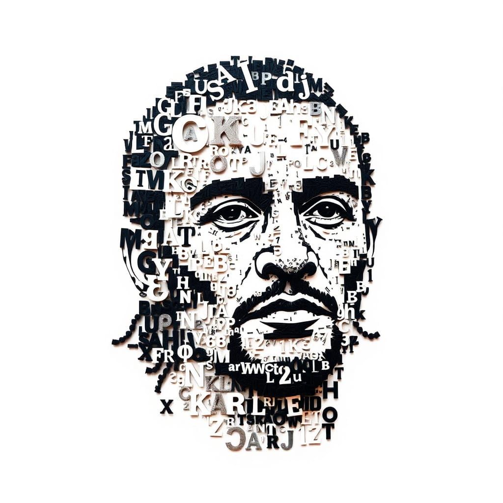 Portraits Made from Letters, Numbers, and Symbols in Intrica...