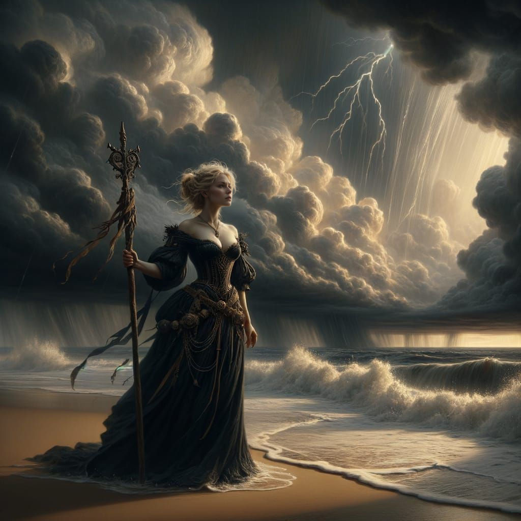 Norse Goddess Commands the Tempestuous Sea