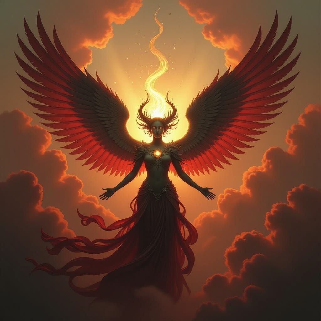 Ethereal Cherubim of Wings and Eyes with Flame and Wind