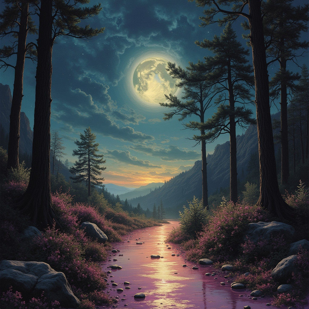 Synthwave Neon Freedom in Violet Gradient