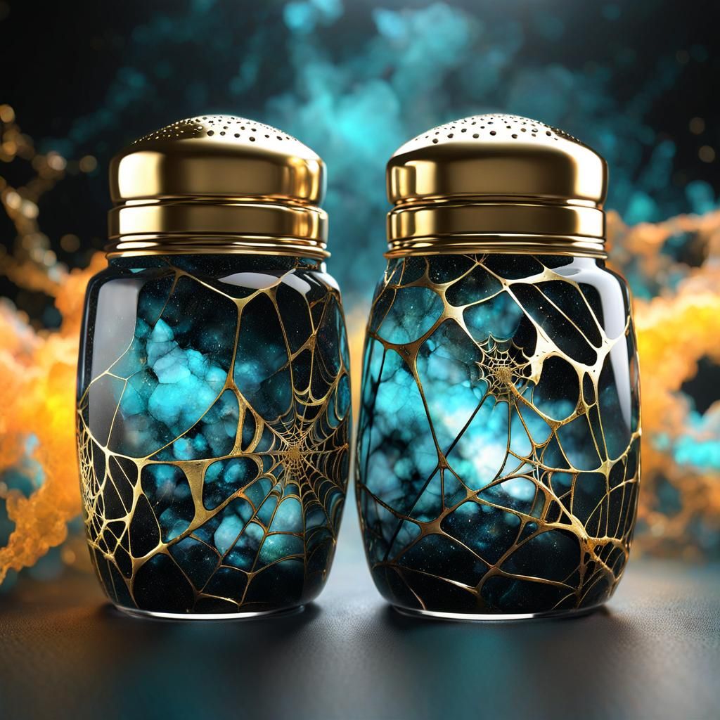 Antique Nebula Shakers with Fractal Crack Effect