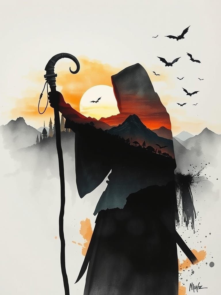 Sorcerer silhouette