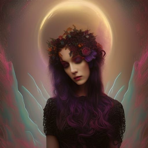 Gothic persephone misses her dark Lord of the underworld Hades& ethereal vibes& sad vibes