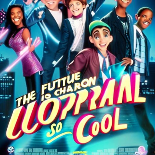 Utopian Movie Poster in 2000s Disney Style