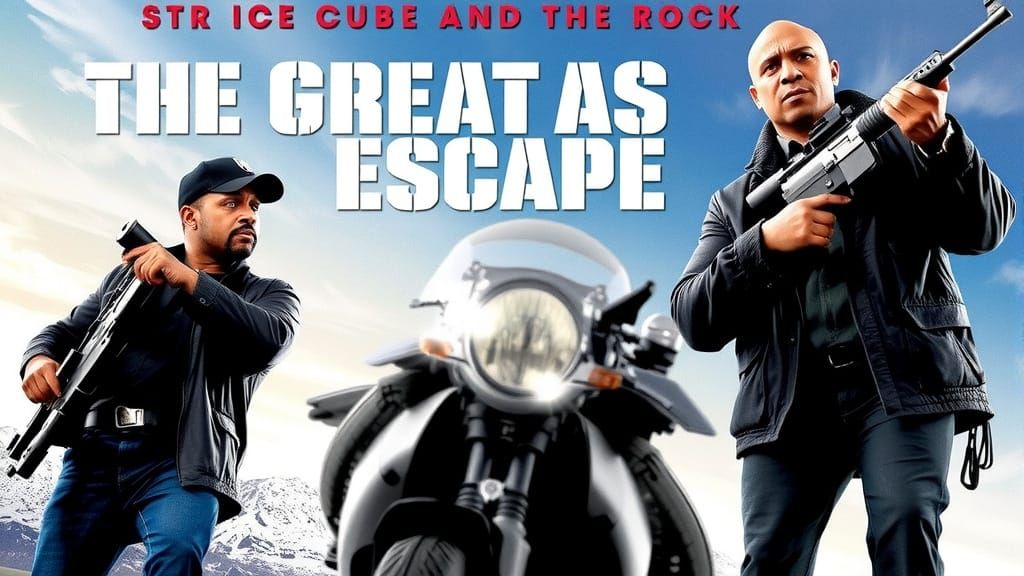 Film Poster : "The Great Escape" starring "Ice Cube and The Rock "