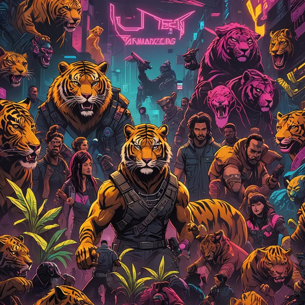 Cyberpunk Rock Concert in the Jungle