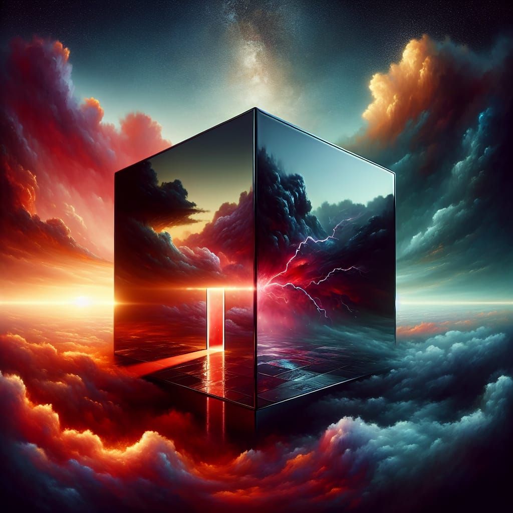 Alien Planet Cubes: Photorealistic Magic Realism in 8K