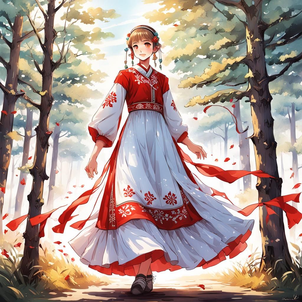 Slavic Dancers in Anime Style by Church