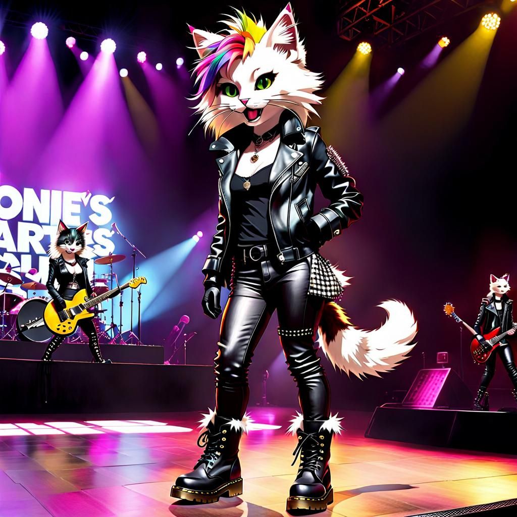 Punk Rock Cats at a concert