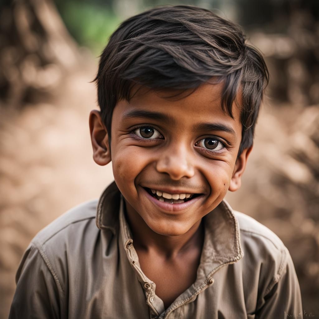 Mischievous Indian Boy with Adventurous Spirit
