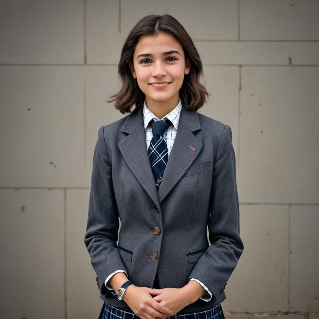 Girl in School Uniform, Professional Photography