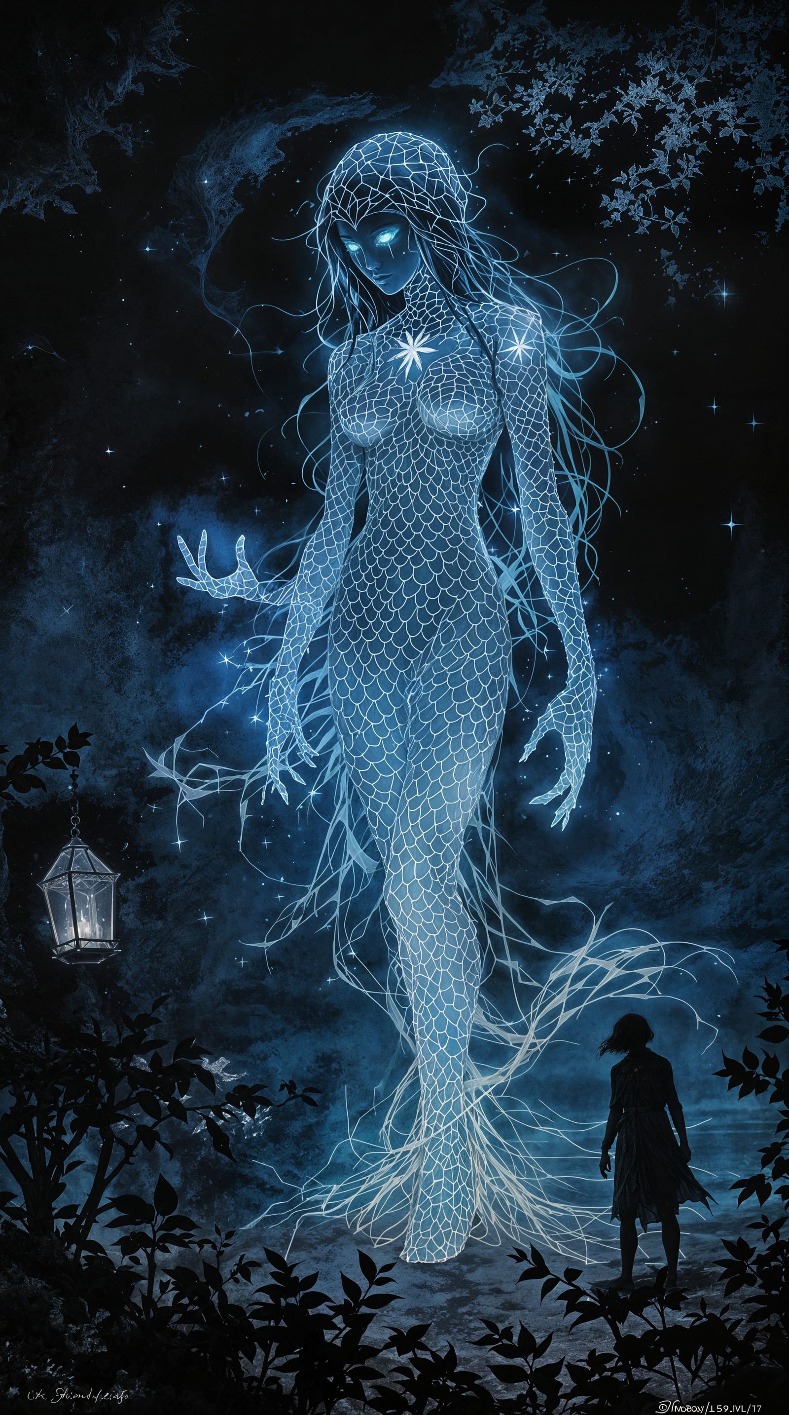 Ethereal Goddess Emerges by Midnight Lake