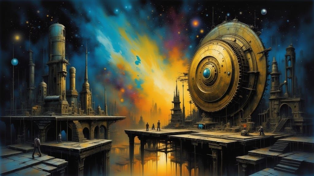 Surreal Dreaming Machine in Cosmic Void