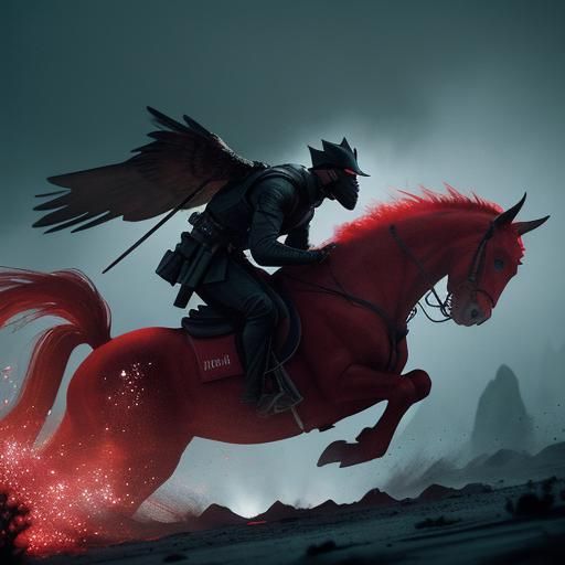 Blood Red Crystal Sakura Bloom in Cinematic Lighting