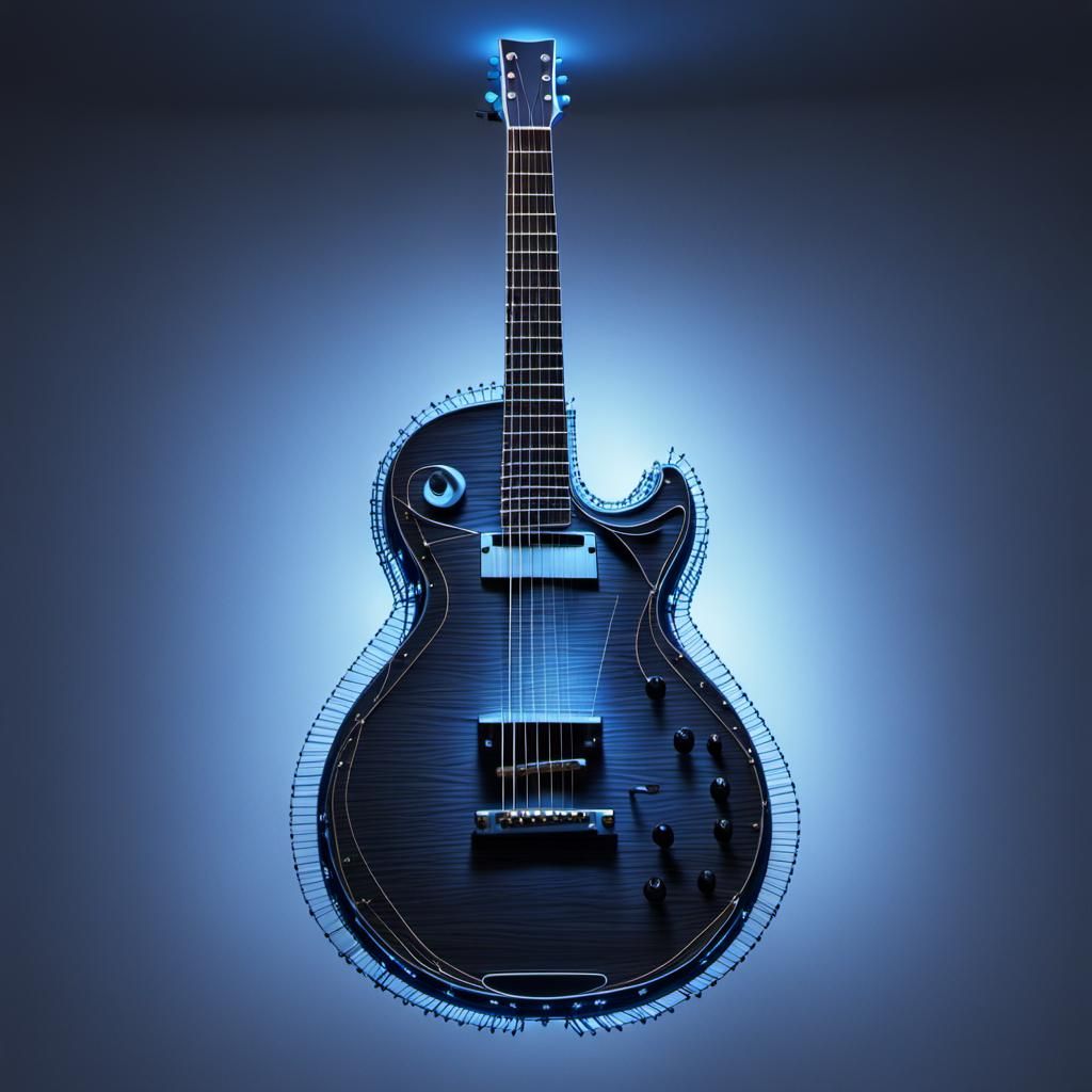 String Guitar: Photorealistic Art in Cinematic Lighting