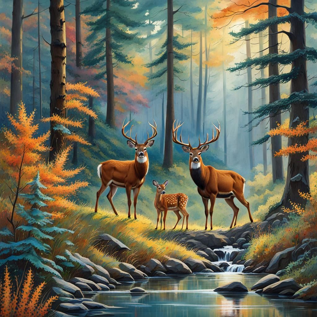Deer and hind