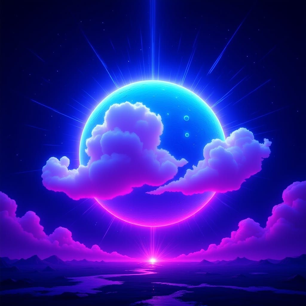 Fairycore Venus in Glowing Neon Hues