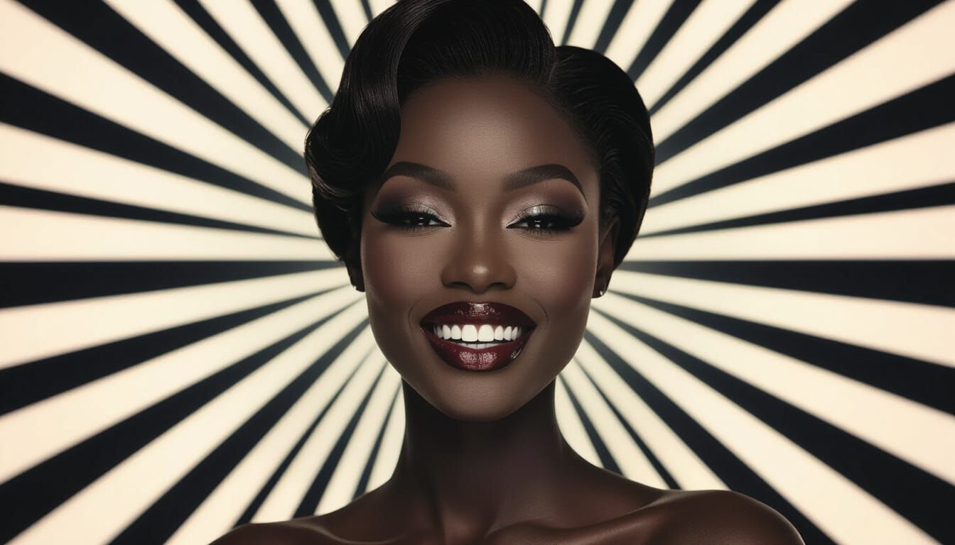 Gothic Portrait of a Woman with Mischievous Charm