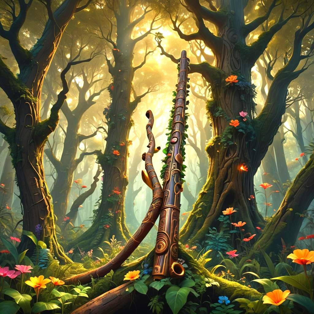 Fantastical Didgeridoo Doodles in Deep Color