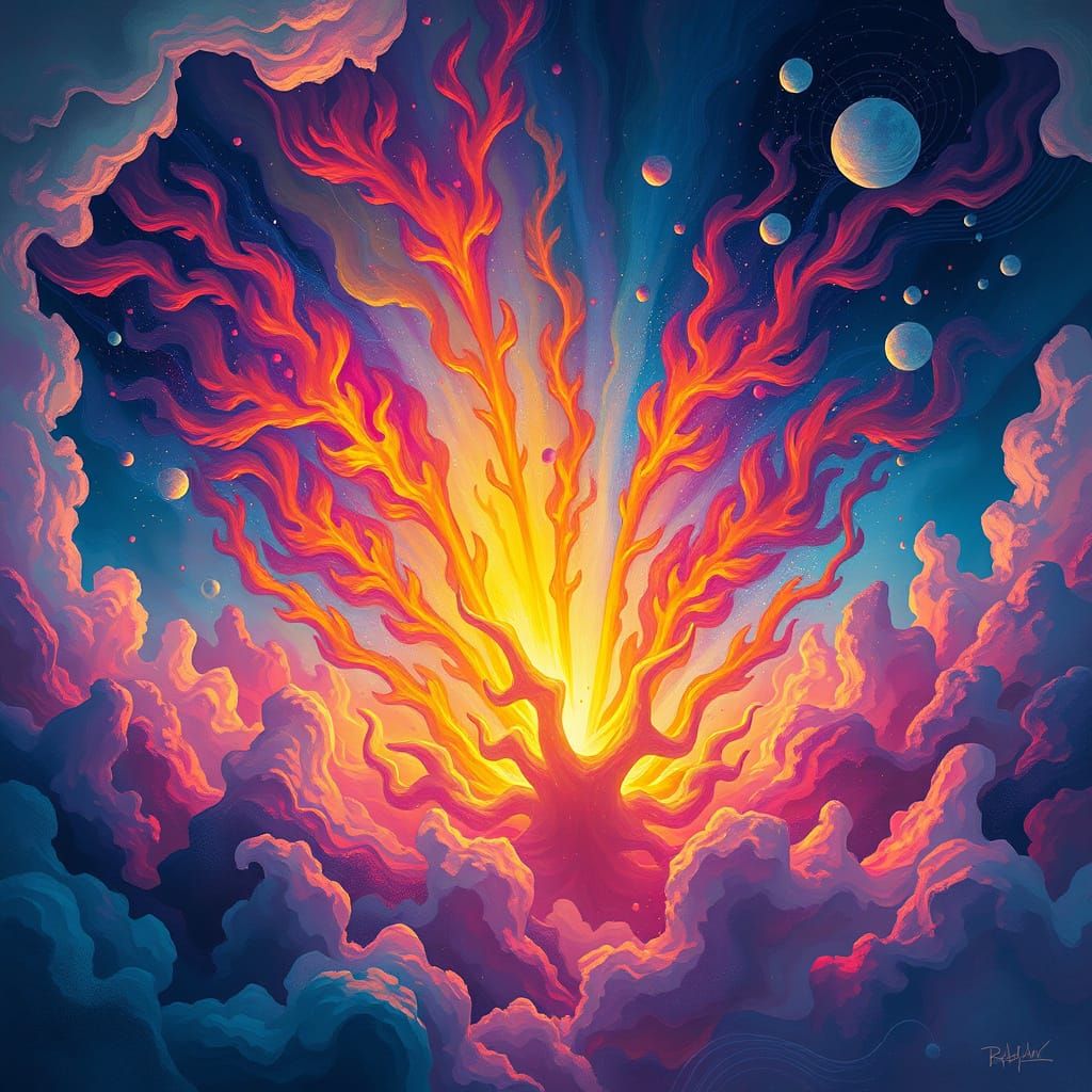 Surrealist Dreamscape Unfolds in Vibrant Colors