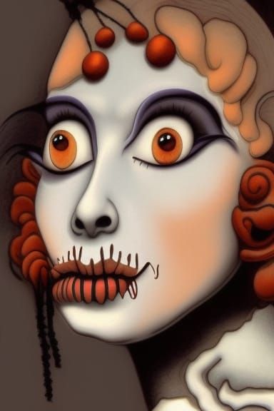 Striking Portrait of a Beautiful Woman in Pop Art Style