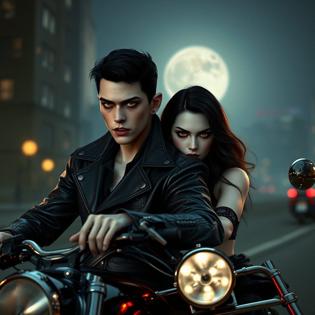 Ethereal Duo Rides into Moonlit City