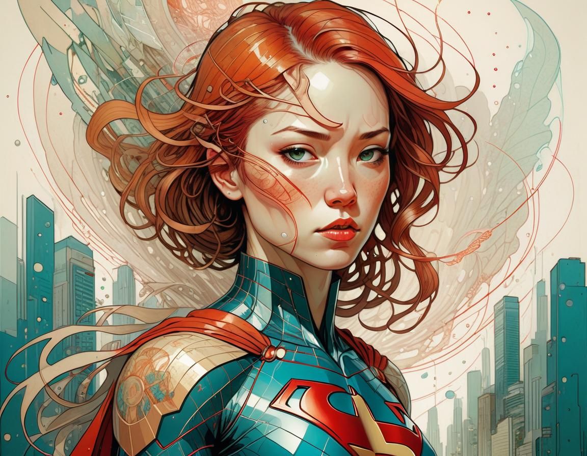 Iconoclastic Female Superhero Illustration