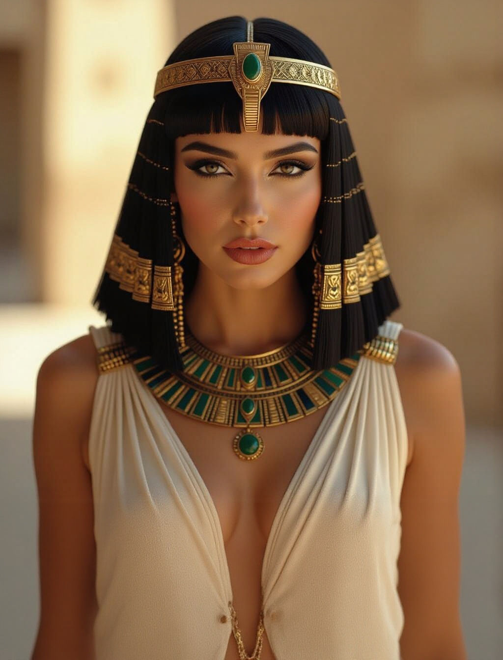 Cleopatra Fashion Model in Cinematic Portrait