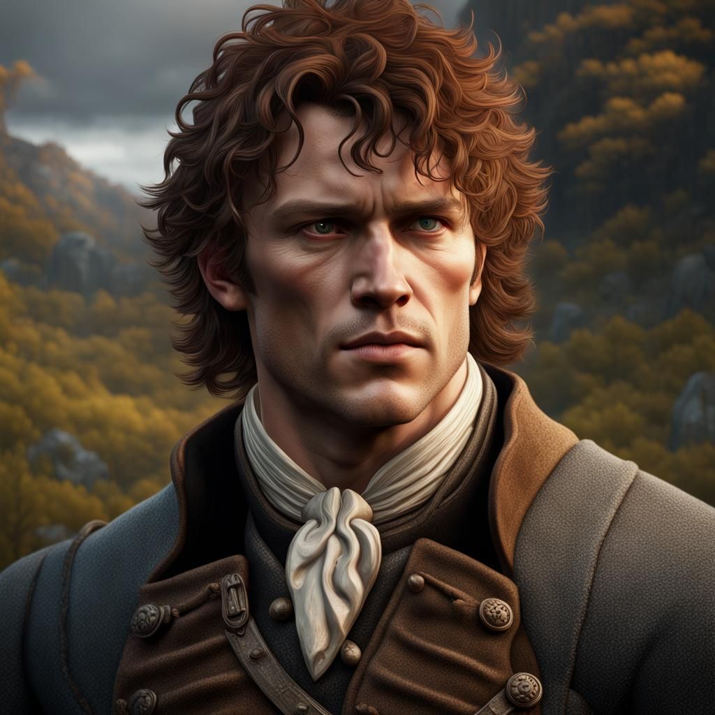 Hyperrealistic Portrait of Jamie Fraser