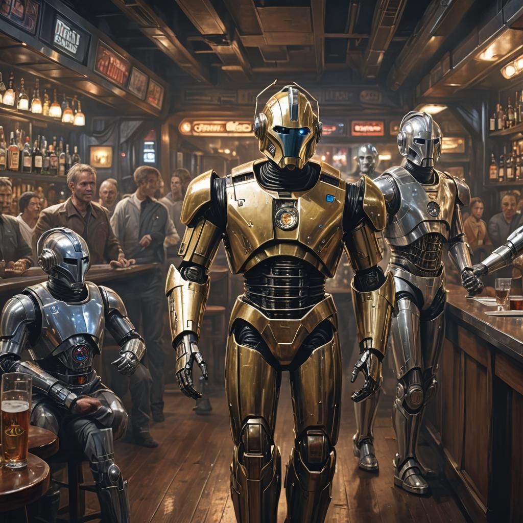 Sci-Fi Icons Walk Into a Bar: Digital Art