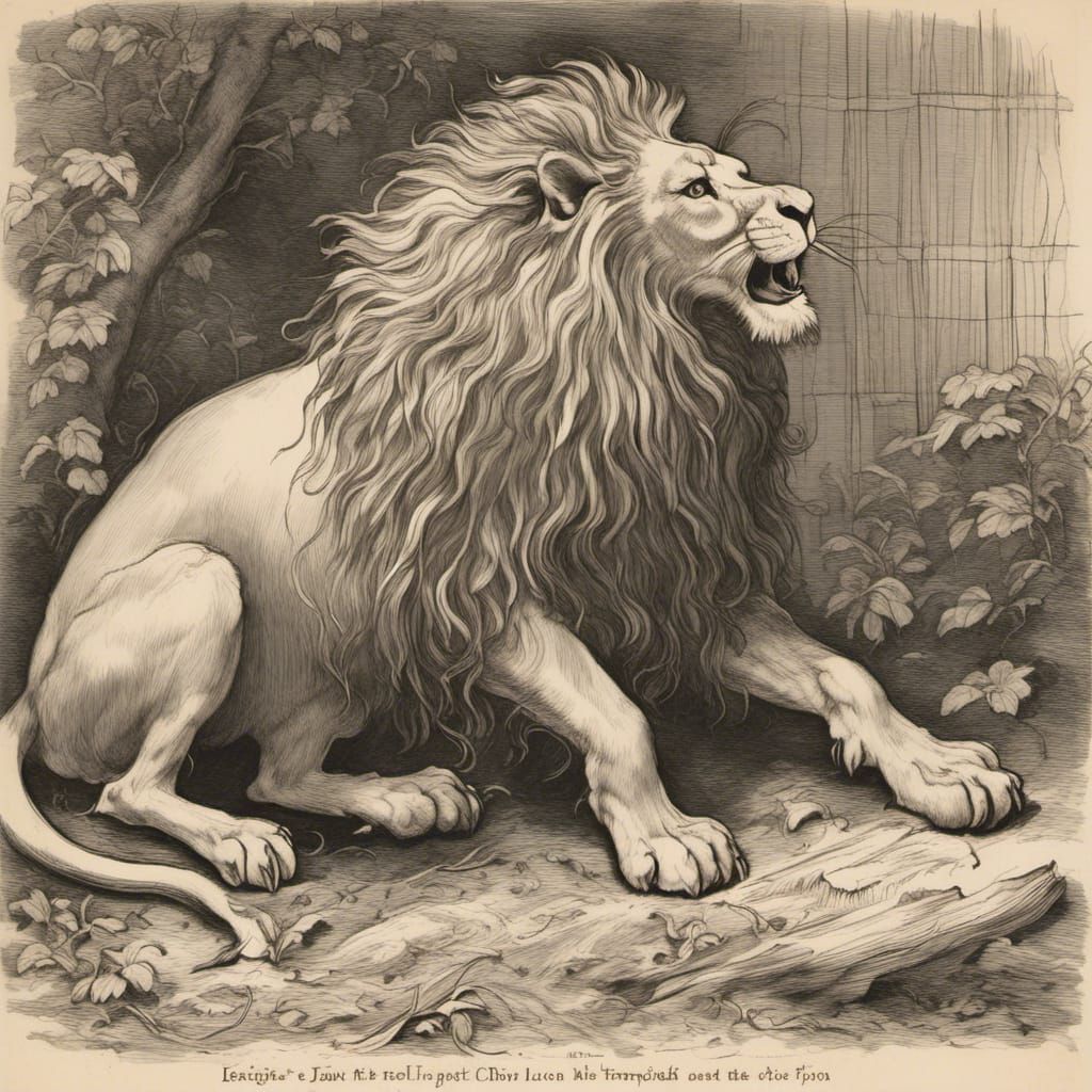 Lion, Jean de La Fontaine style