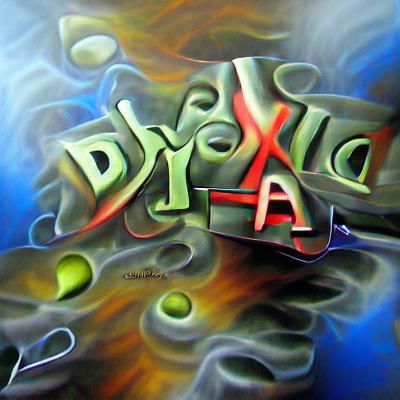 Abstract Dyslexia in 8K Resolution: Acrylic Airbrush Art