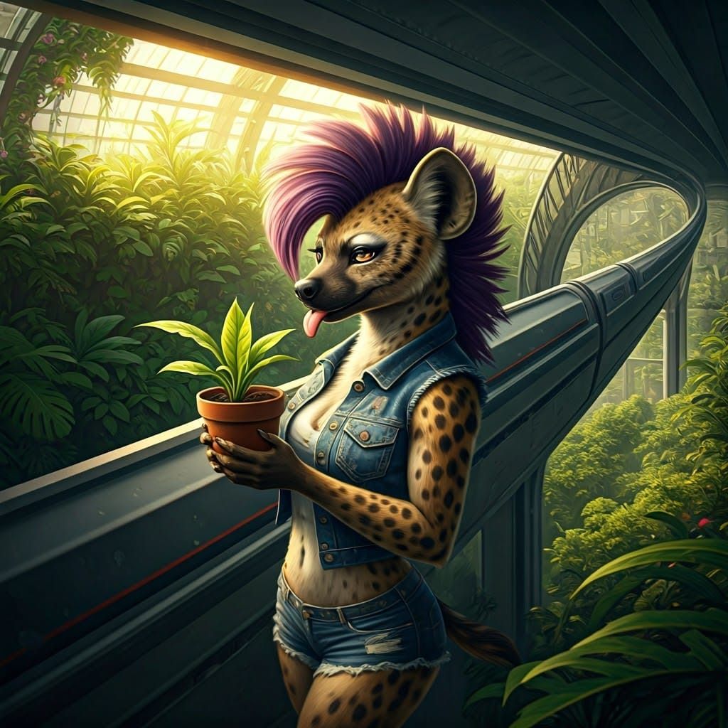 Solarpunk Community in Vibrant Bloom