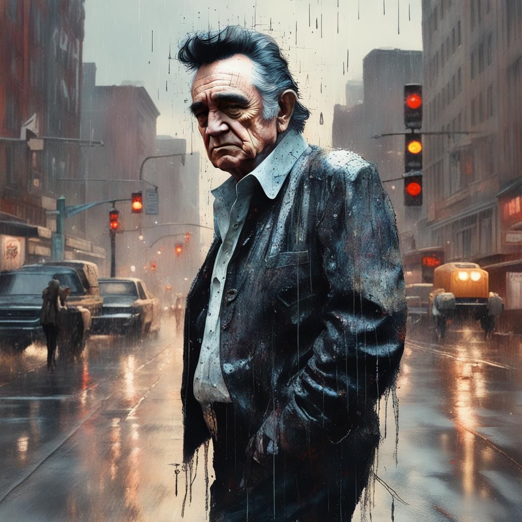 Johnny Cash Render in Detailed 3D Digital Art